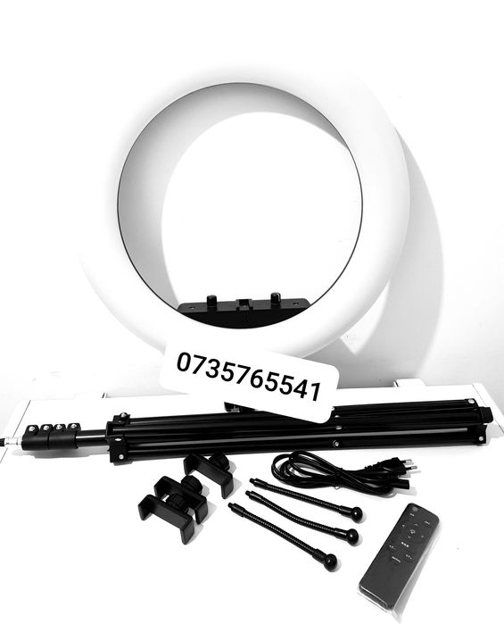 Lampa circulara led selfie Ring Light RL-18 45cm trepied telecomanda