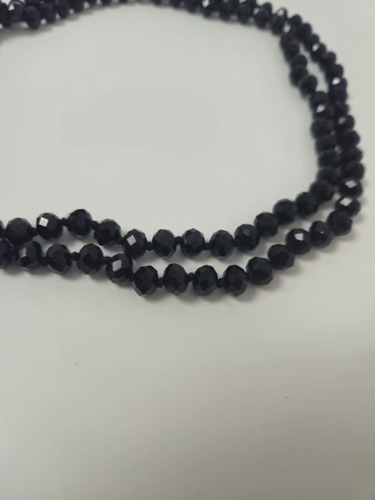 Colier rozaliu negru mare superb NOU