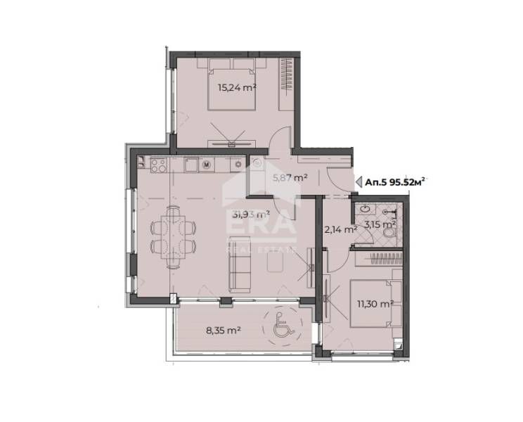 ERA Тера предлага за продажба тристаен апартамент в жилищен комплекс,