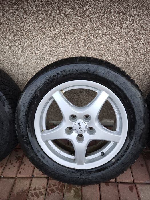 Vand jante aliaj 5x112 cu anvelope iarna dunlop 215/60/16 dot 2022