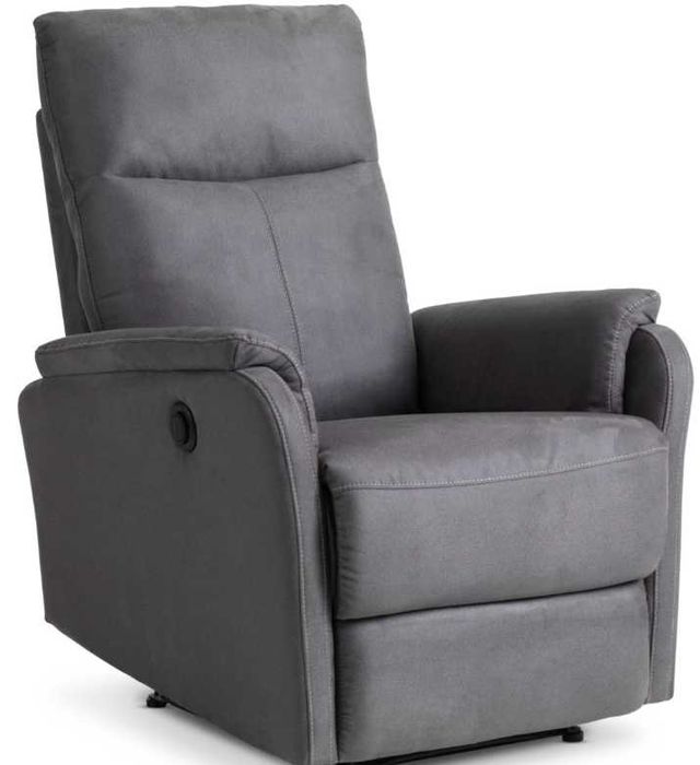 Регулируемо кресло електрическо сиво изк. кожа