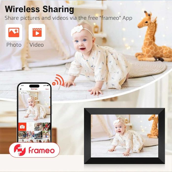 Rama foto cu Wifi marca VALA, cadou parinti si bunici