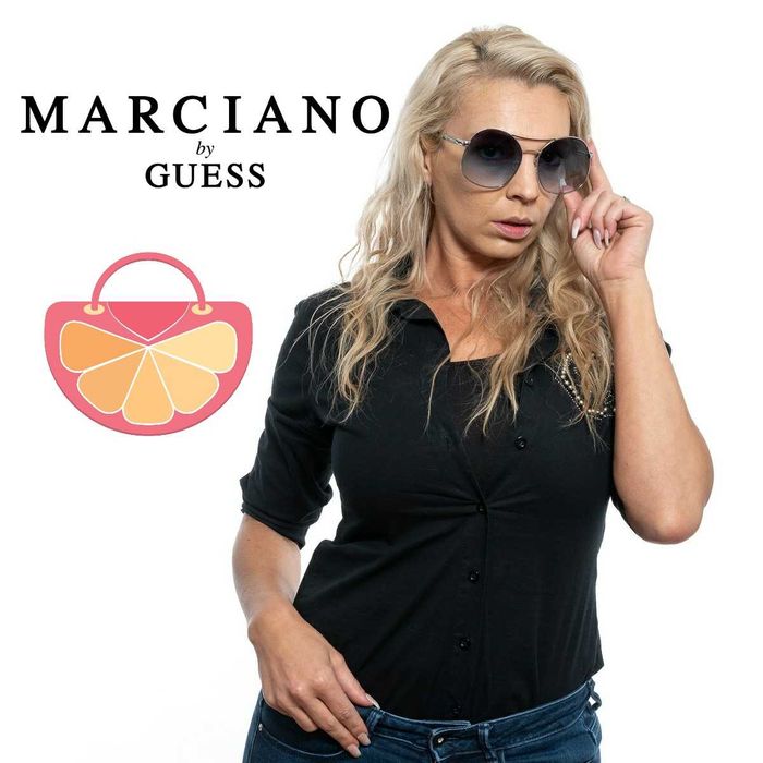 %ПРОМО%GUESS BY MARCIANO – Дамски метални слънчеви очила SILVER & GOLD