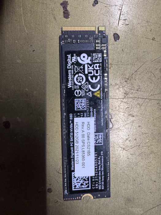 Продам ssd 512gb samsung,wd,intel