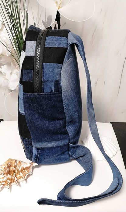 Ръчно изработена дънкова раница