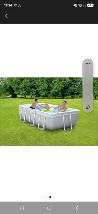 Piscină Intex Prism Frame 300×175×80 cm + pompă + scară | Stare excelentă