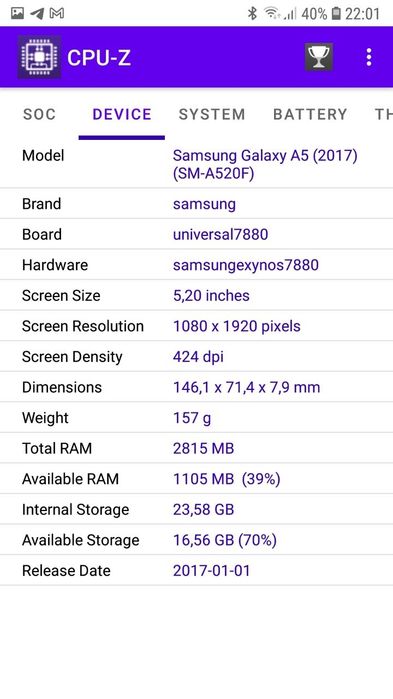 Смартфон Samsung A5 (2017)