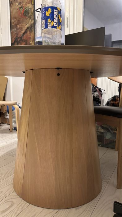 Masa rotunda cu picior, Jysk KLIPLEV, 120cm, stejar stratificat