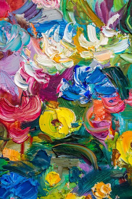 Картина "Светлый букет" Холст, масло. 60х60 см