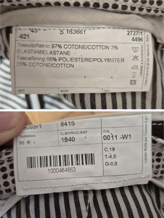 Pantaloni  chino de lux  L.B.M. 1911, Tailored Fit, Bărbați - 50