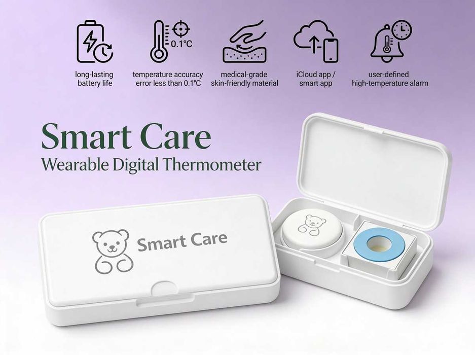 Смарт термометър на Smart  Care с приложение към смартфона Ви