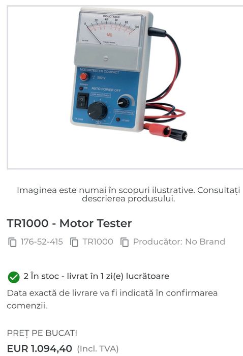Aparat masura tr1000 motor tester bobinaje