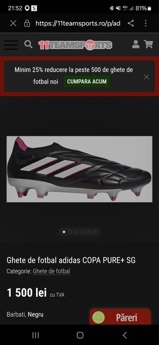 Adidas copa pure+ .1 mărimea 41