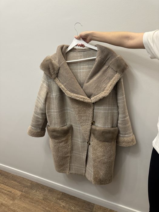 Пальто с норковым воротником