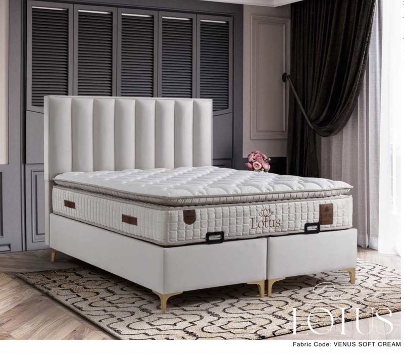 Тапицирана спалня Lotus Bed - Venus Soft Cream
