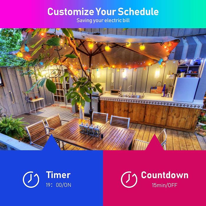 RGB смарт светлинна верига с 25 крушки