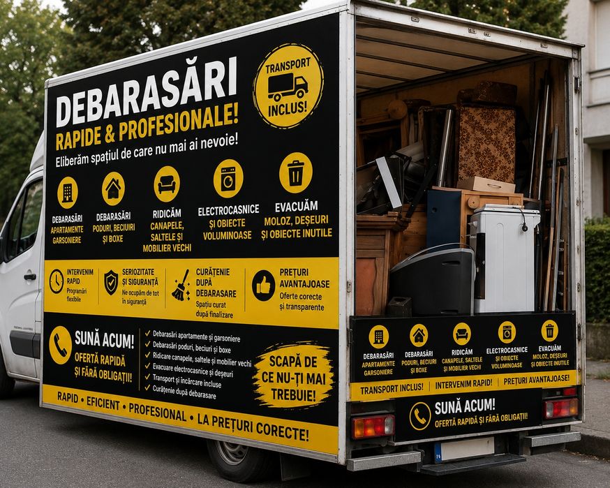 Debarasare în tot Bucureștiul în toate sectoarele sunați firma autoriz