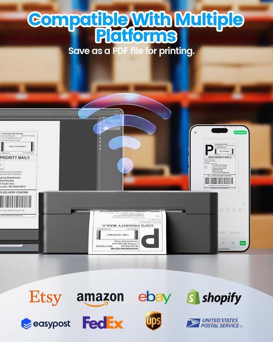 Bluetooth термопринтер за етикети