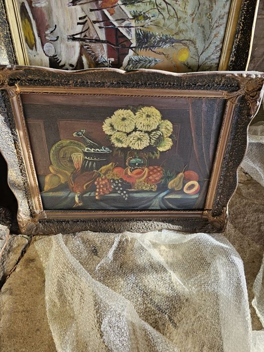 Tablouri pictura manuala pe pânză cu ramă din lemn