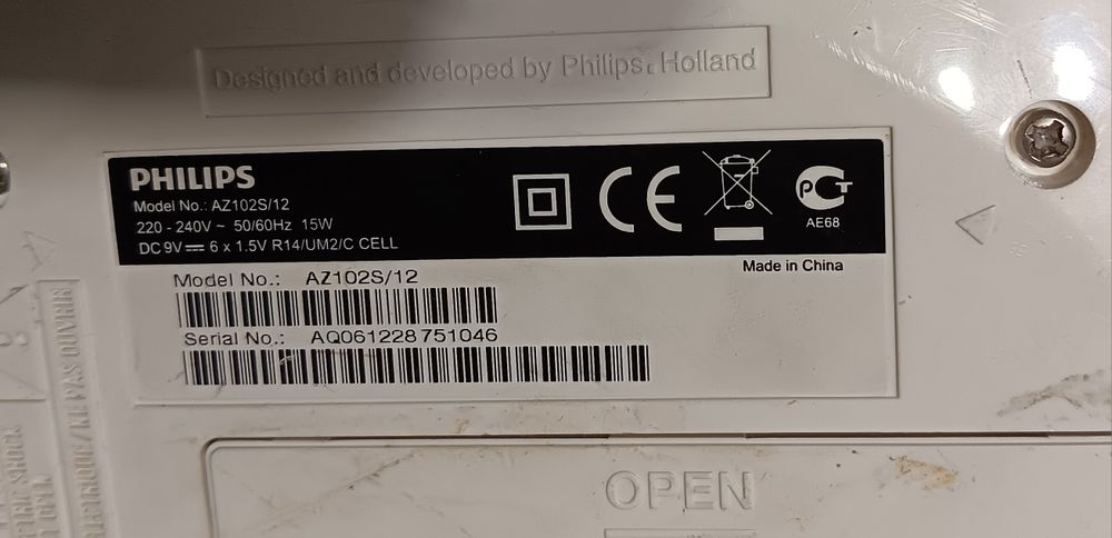 PHILIPS Радио AZ102S/12 за части