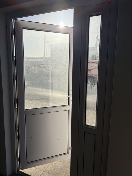 профильные окно и пластиковая дверь