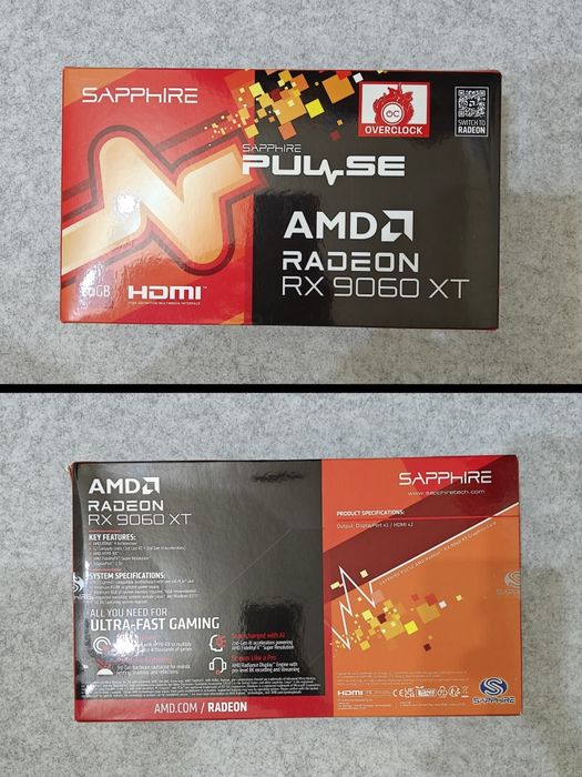 Видеокарта SAPPHIRE PULSE AMD Radeon RX 9060 XT 16GB GDDR6 (PCIe 5.0)