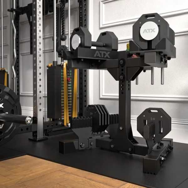 Регулируеми Дъмбели със Стойка ATX® Octa Dumbbells – 2 х 36 кг, Чифт Гири