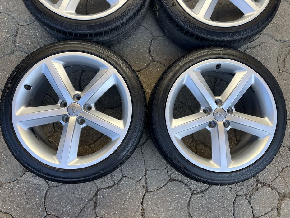 Jante aliaj 5x112mm, anvelope vara 225/40 R18 Audi A3, A4, A6, VW, Seat  Skoda