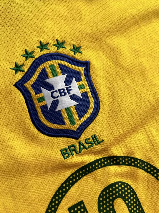 Tricou de fotbal nationala Braziliei Nike 90 World Cup 2004 Ronaldinho 10 Marime M
