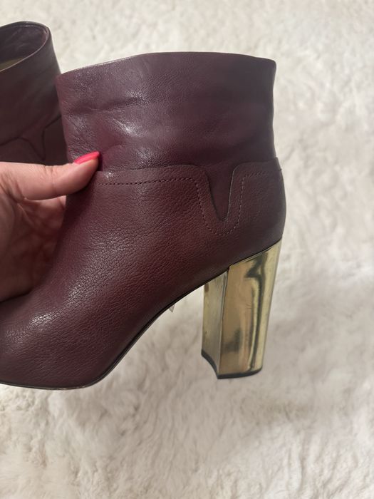 Ghete piele grena Aerin