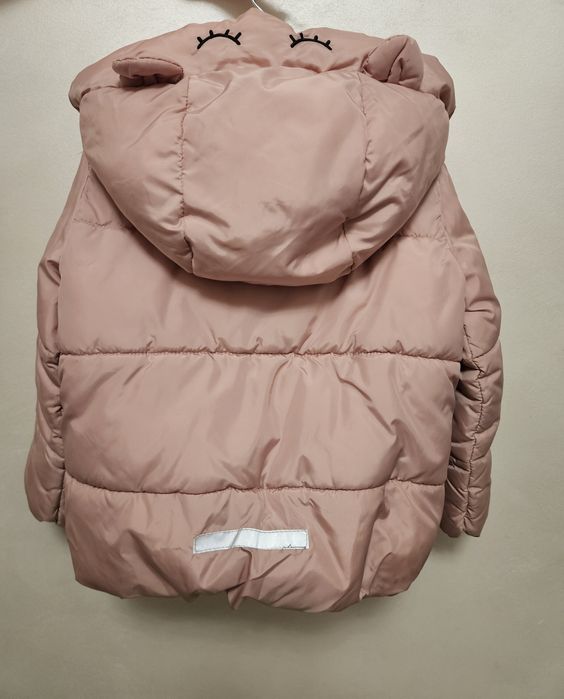 Geacă iarnă fete 4–5 ani, roz, călduroasă