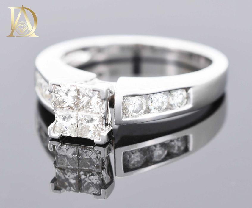 Нов Златен Пръстен с 1.04кт Естествени Диаманти