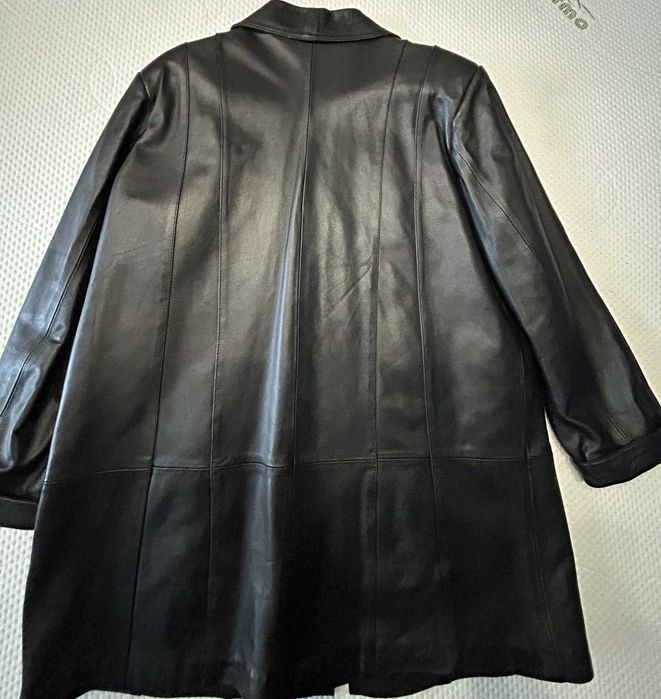 Haina dama piele trei sferturi neagra noua, XXL, Elda Leather