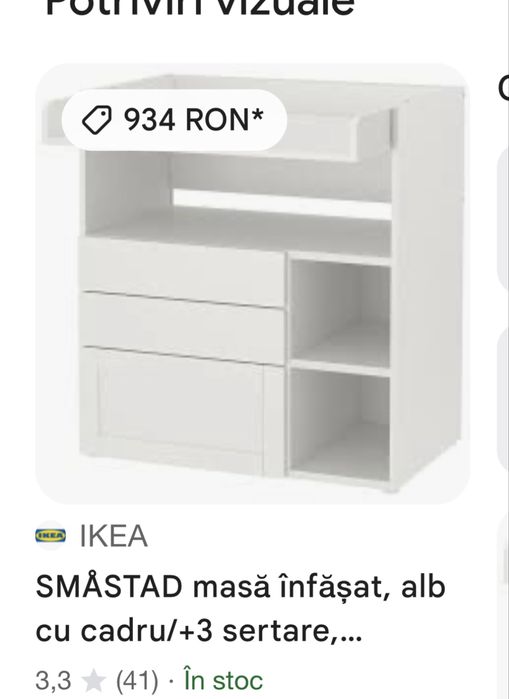 Masa schimb bebelusi cu 4 sertare