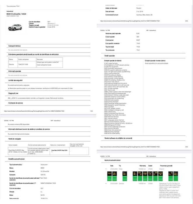 Bmw X3 G01,  X-drive,  Euro 6, inmatriculat RO 2026.