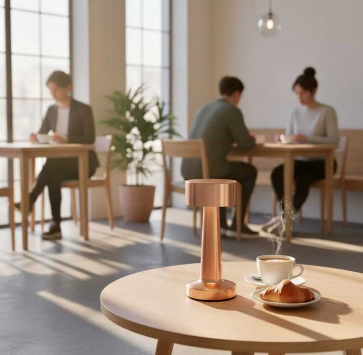 Lampa de birou LED, auriu, lumina reglabilă, baterie reîncărcabilă USB