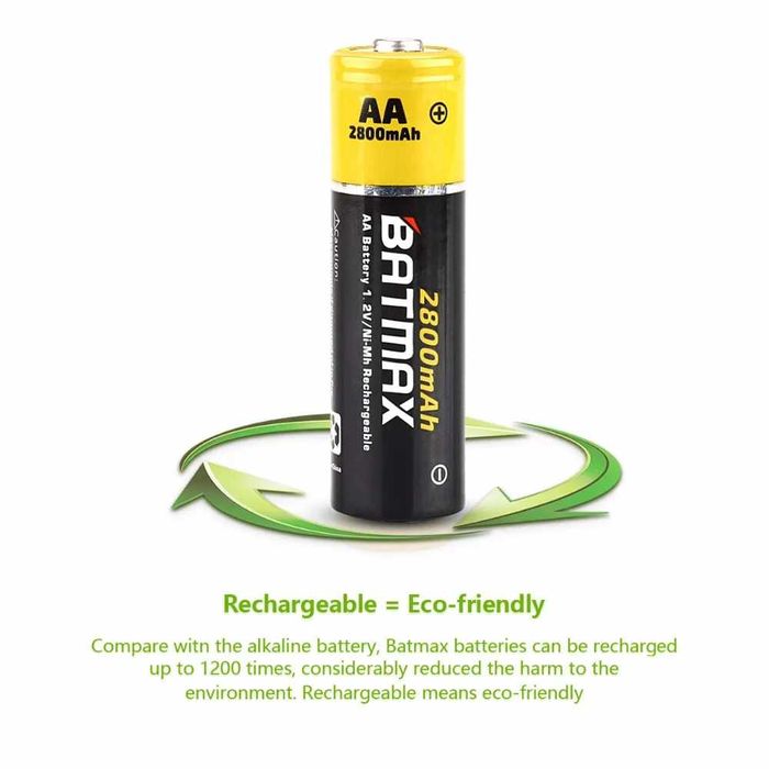 Set 4 / 8 / 12 / 16 / 20 acumulatori BATMAX reincarcabili AA 2800mAh