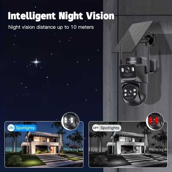 Cameră de supraveghere Solară cu cartela 4G și wi-fi