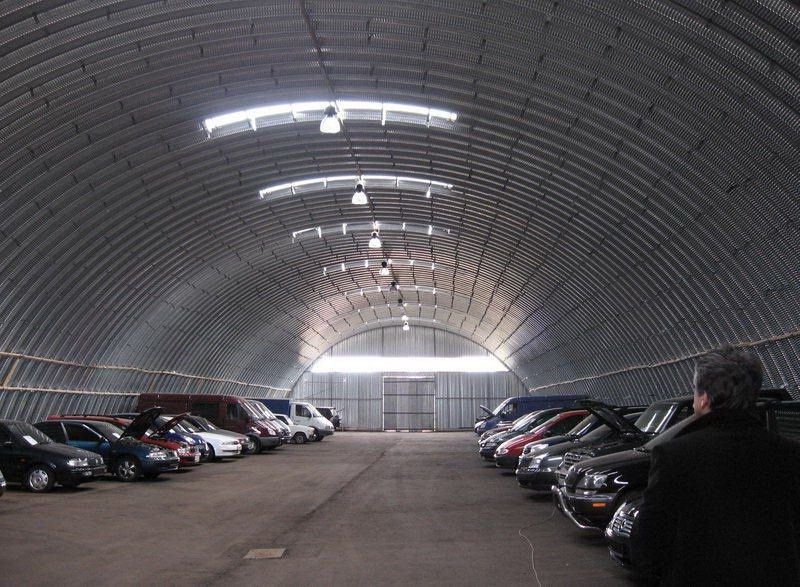 Ангар Бескаркасный строительство