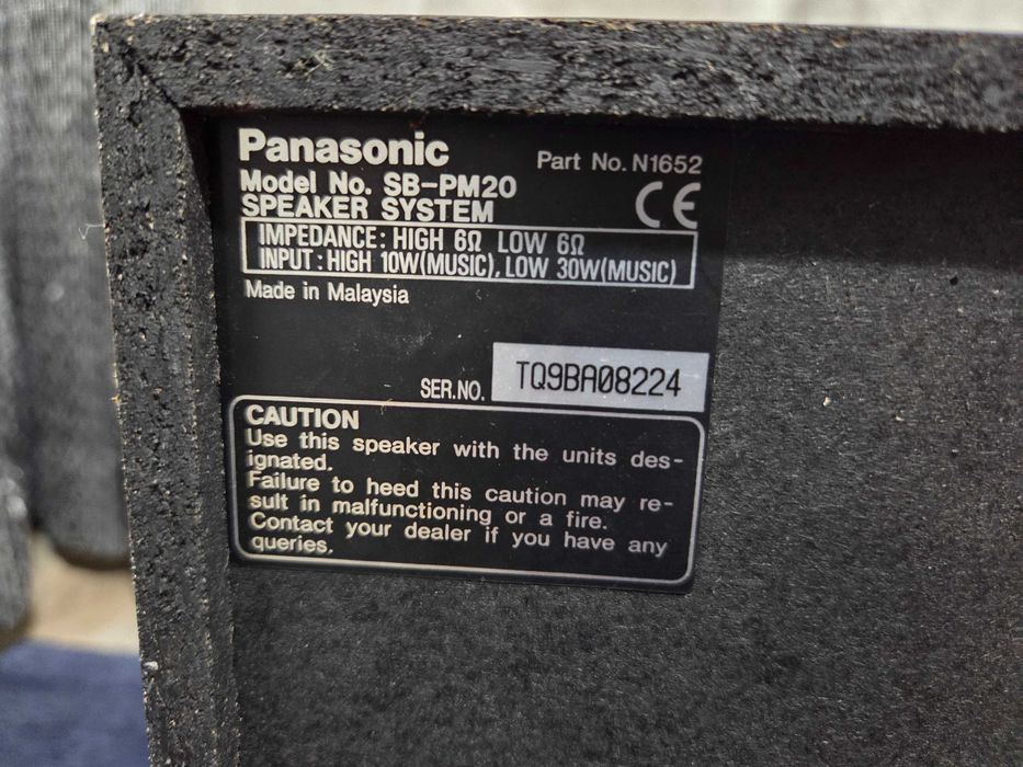 Minicombină Panasonic SA-PM20 + boxe SB-PM20, combina audio retro