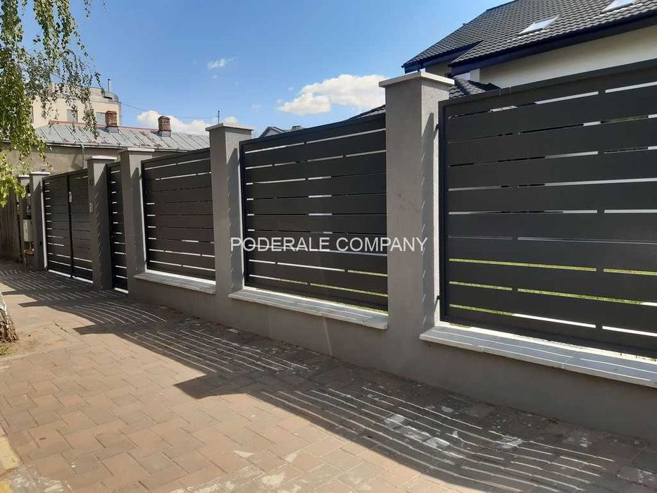 Garduri din panou stil jaluzele, sipca metalica, tabla si alte modele