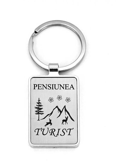 Breloc metal, hotel, pensiune, personalizat laser