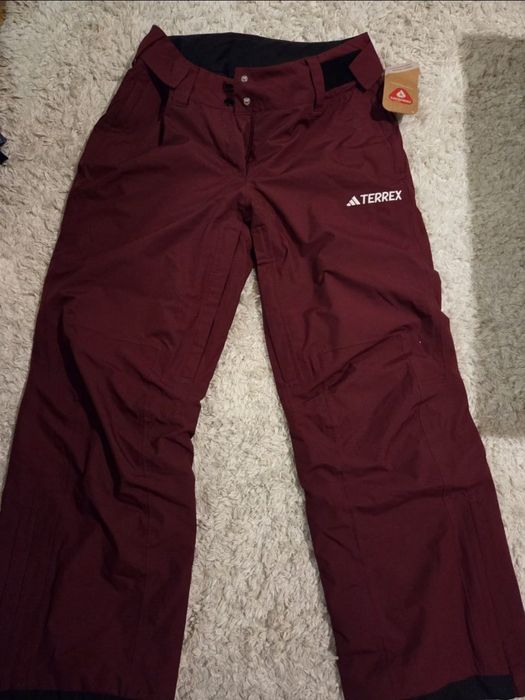 Pantaloni schi dama Adidas Terrex, bordo, marimea  M