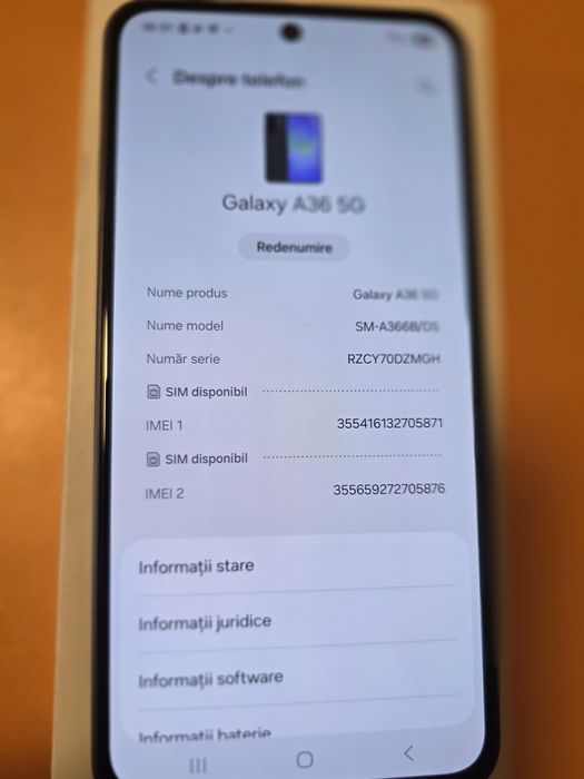 Samsung A36 5G 128gb 6gb ram Black resigilat garantie factura bonus