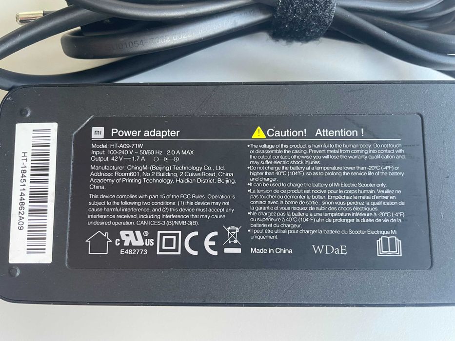 Incarcator 42V original trotineta electrica Xiaomi M365 Pro Pro 2 1S