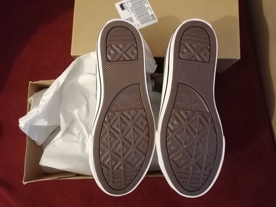 TENESI CONVERSE COPII MARIMEA 34 - 35 - BAIAT FATA UNISEX CHUCK TAYLOR all star malden - pantofi sport adidasi sneakersi casual oliv - ORIGINALI
