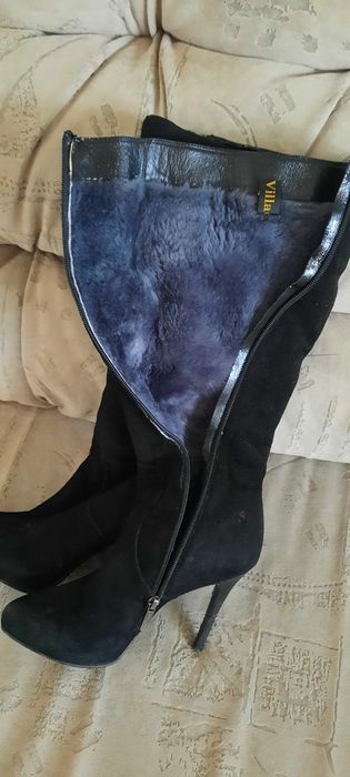 Сапоги   замшевые