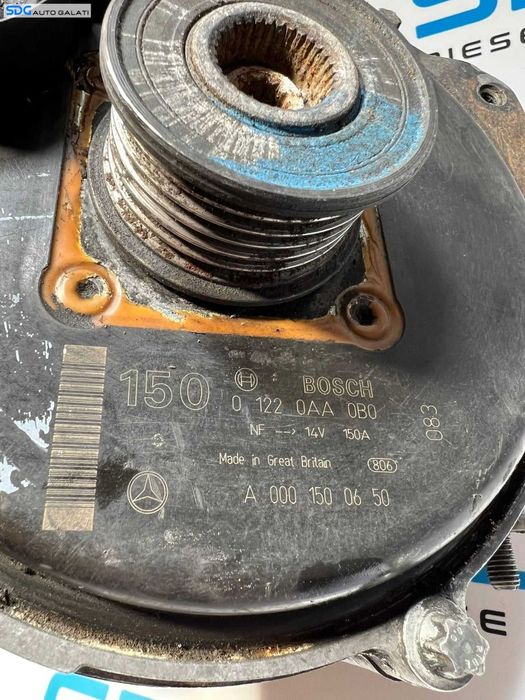Alternator 150A Mercedes Clasa E Class W210 E200 E220 2.2 CDI 1994 - 2002 Cod A6111550007 01221AA5F0 01220AA0B0 A0001500650 [B4295]