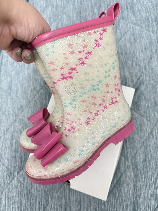 Резиновые сапоги с флисом на девочку