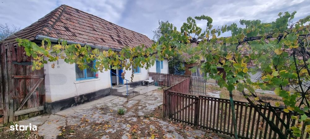 Casa cu doua corpuri,curte si gradina